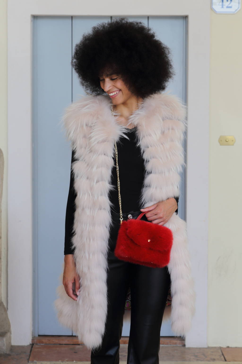 Gilet in murmasky di colore rosa pallido